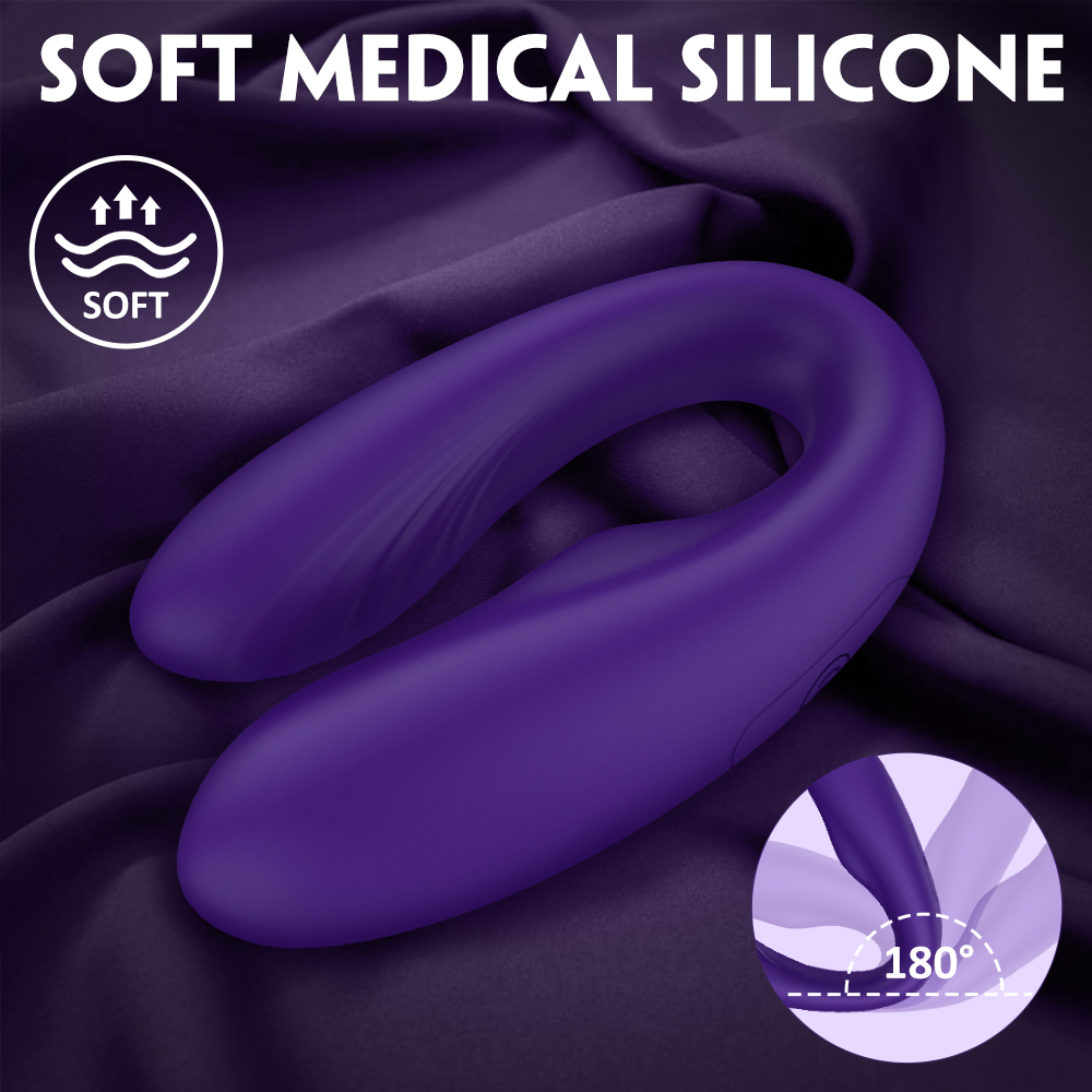 Vibrator Cuplu Luella Remote Control 9 Moduri Vibratii Silicon Mov USB, #9, Erotic24.ro