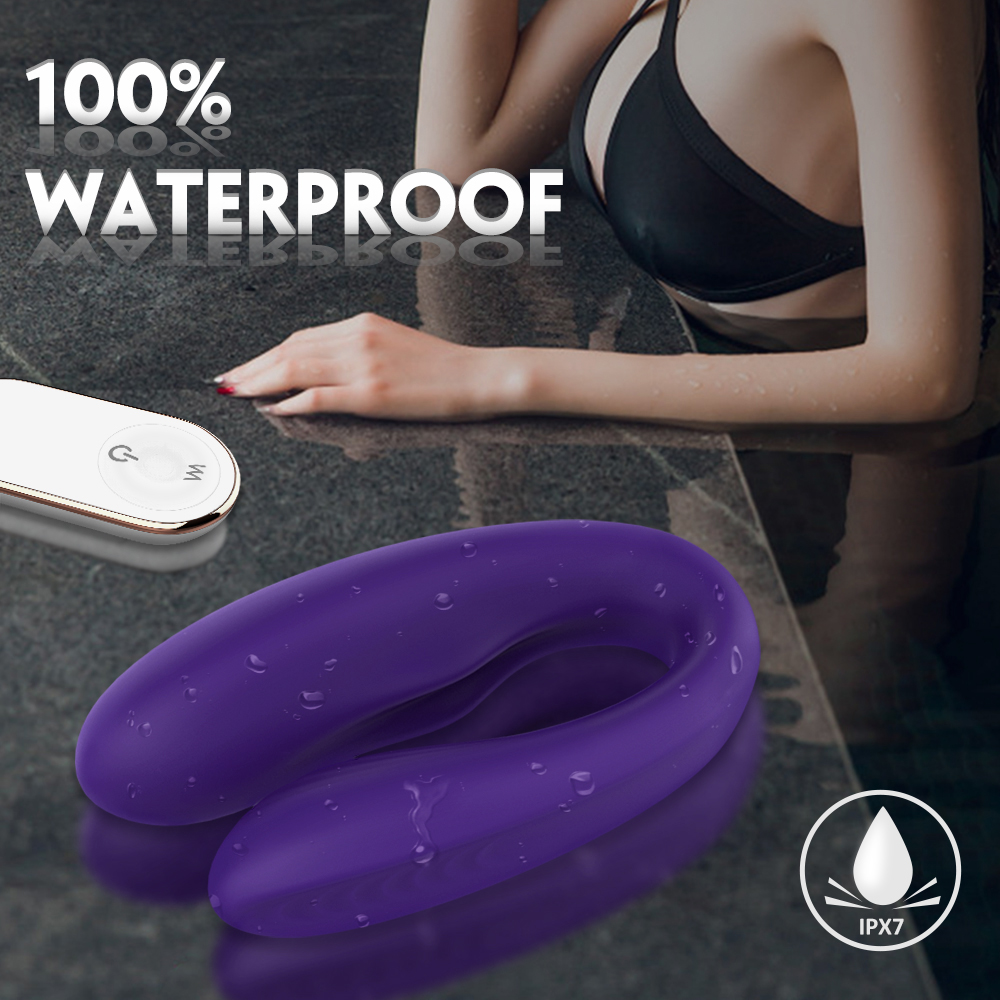 Vibrator Cuplu Luella Remote Control 9 Moduri Vibratii Silicon Mov USB, #10, Erotic24.ro