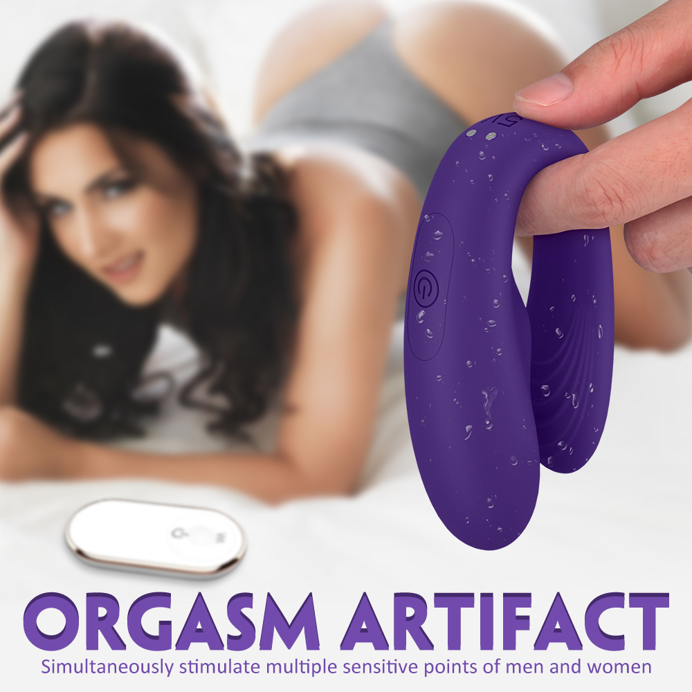 Vibrator Cuplu Luella Remote Control 9 Moduri Vibratii Silicon Mov USB, #2, Erotic24.ro