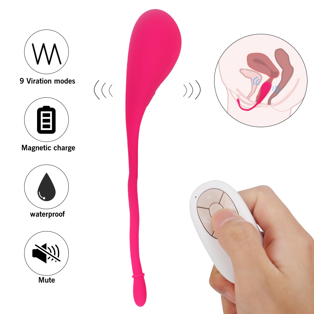 Ou Vibrator Araya, 9 Moduri Vibratii+5 Intensitati Viteza, Remote Control, Silicon, USB, Roz, Mokko Toys, #6, Erotic24.ro