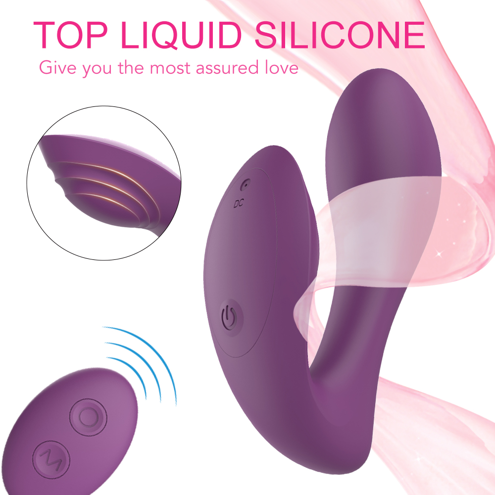 Stimulator Dublu Cade, Remote Control, 10 Moduri Vibratii, Silicon, USB, Mov, 12.8 cm, Mokko Toys, #8, Erotic24.ro