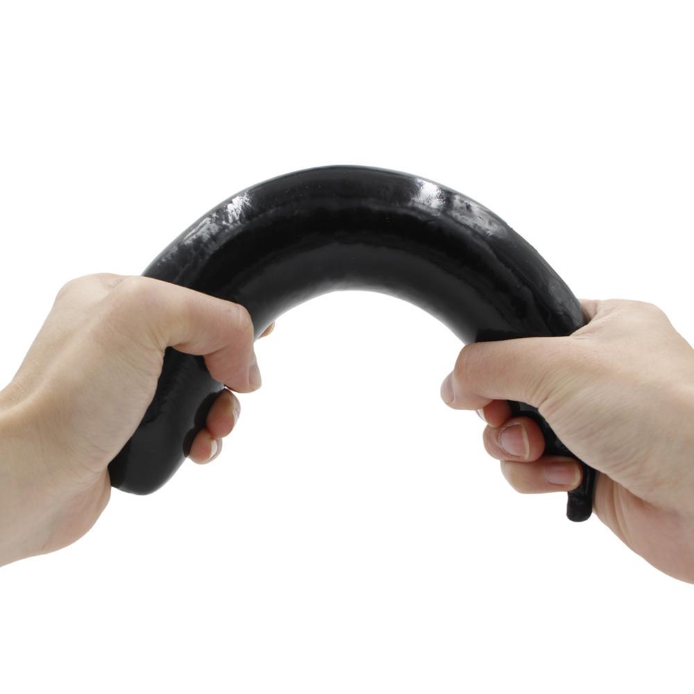 Dildo Eggplant PVC Negru 30 cm Guilty Toys, #2, Erotic24.ro