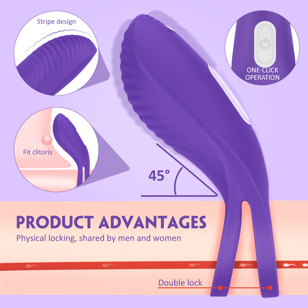 Inel de Penis Racky 9 Moduri Vibratii Silicon USB Mov , #4, Erotic24.ro