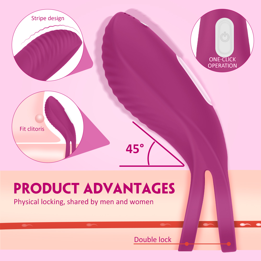 Inel de Penis Racky 9 Moduri Vibratii Silicon USB Rosu , Nr. 6, Erotic24.ro