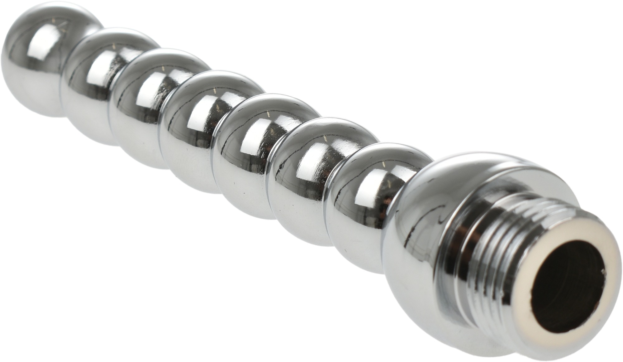 Cap de Dus Metalic Beaded cu Filet 13 cm Mokko Toys, #4, Erotic24.ro