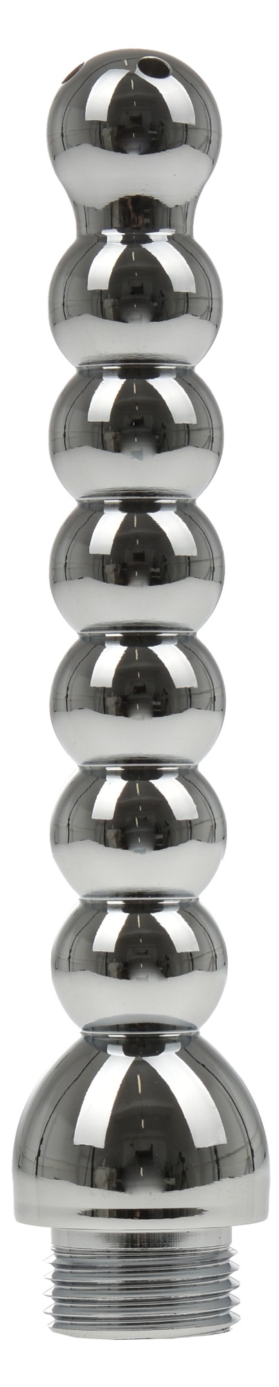 Cap de Dus Metalic Beaded cu Filet 13 cm Mokko Toys, #2, Erotic24.ro