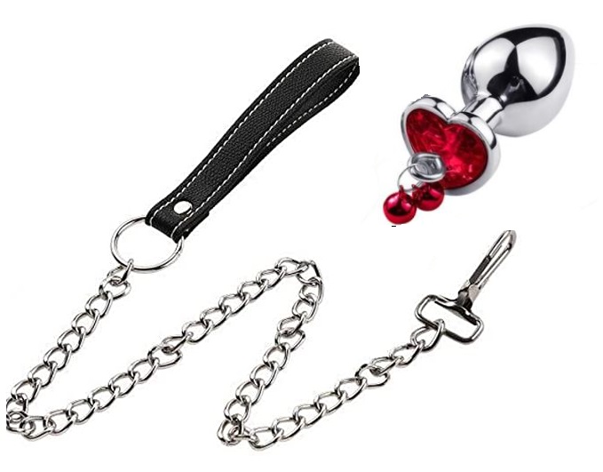 Set Dop Anal Large Ring My Bells Baza Inima Cristal Rosu si Lesa Mokko Toys, #1, Erotic24.ro