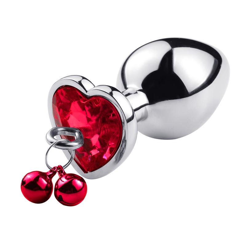 Set Dop Anal Large Ring My Bells Baza Inima Cristal Rosu si Lesa Mokko Toys, #2, Erotic24.ro