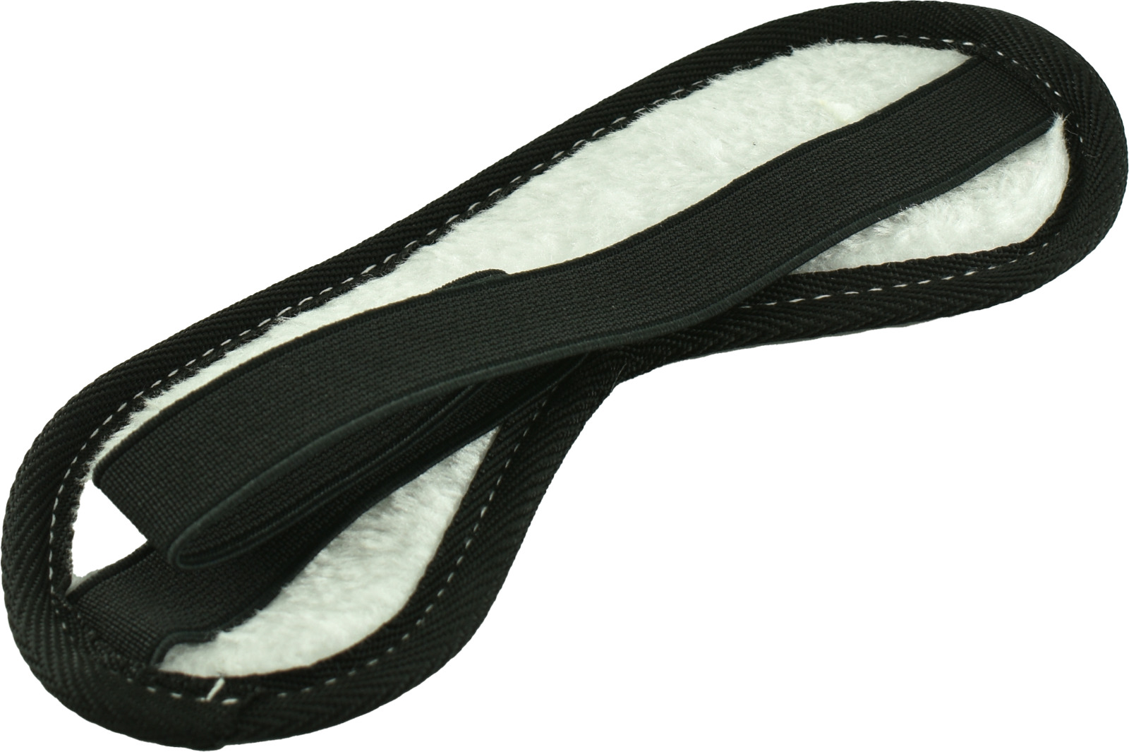 Masca de Ochi Piele Ecologica Neagra cu Interior Blana Alba Mokko Toys, #3, Erotic24.ro