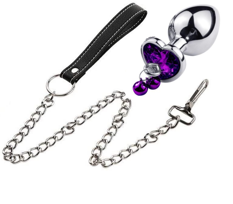 Set Dop Anal Medium Ring My Bells Baza Inima Cristal Mov si Lesa Mokko Toys, #1, Erotic24.ro