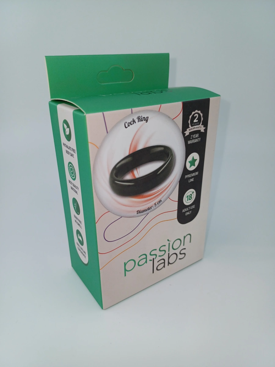 Inel de Penis Metalic Hercule Large Negru Passion Labs, Nr. 3, Erotic24.ro