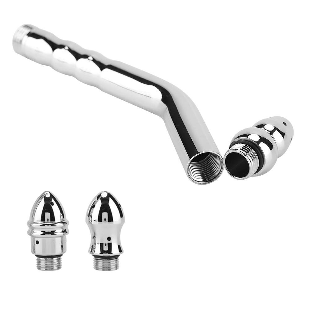 Irigator Curvy cu 3 Capete de Schimb, Metal, Guilty Toys, Nr. 7, Erotic24.ro