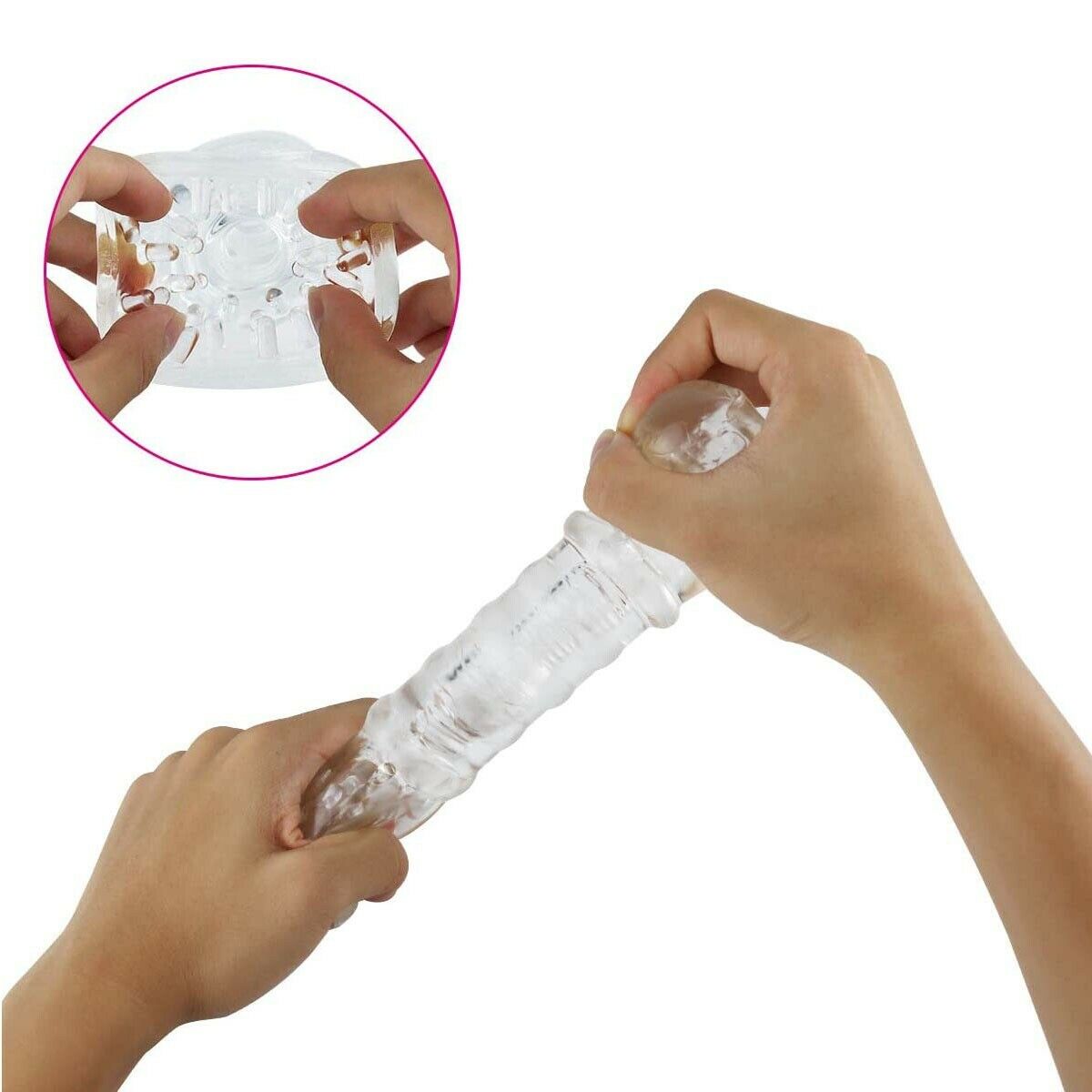 Masturbator Vicente Jelly Transparent 14.5 cm Guilty Toys, Nr. 5, Erotic24.ro