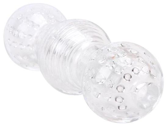 Masturbator Caspian Super Soft Extra Ribbed Transparent 15 cm Passion Labs, Nr. 1, Erotic24.ro