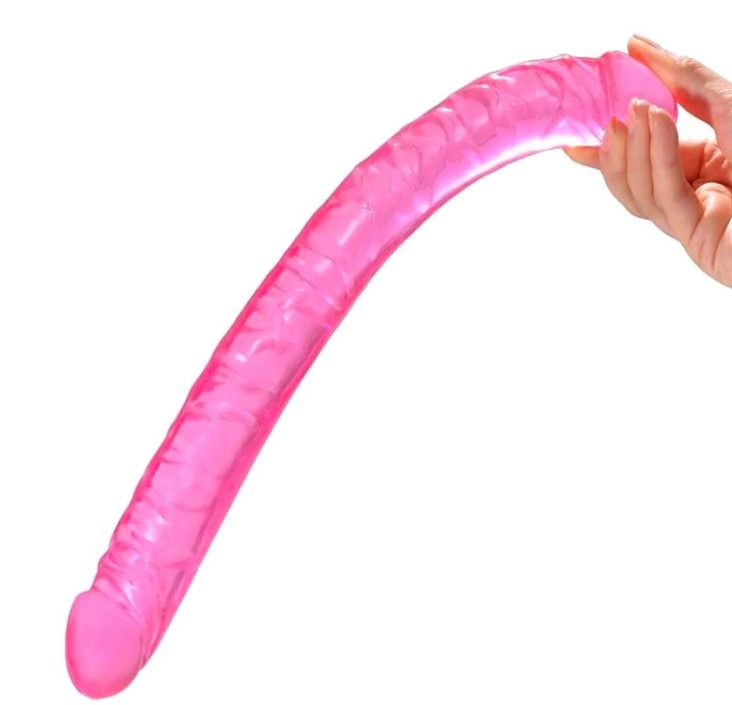 Dildo Dublu Magic Ends Jelly Roz 45 cm, Nr. 2, Erotic24.ro