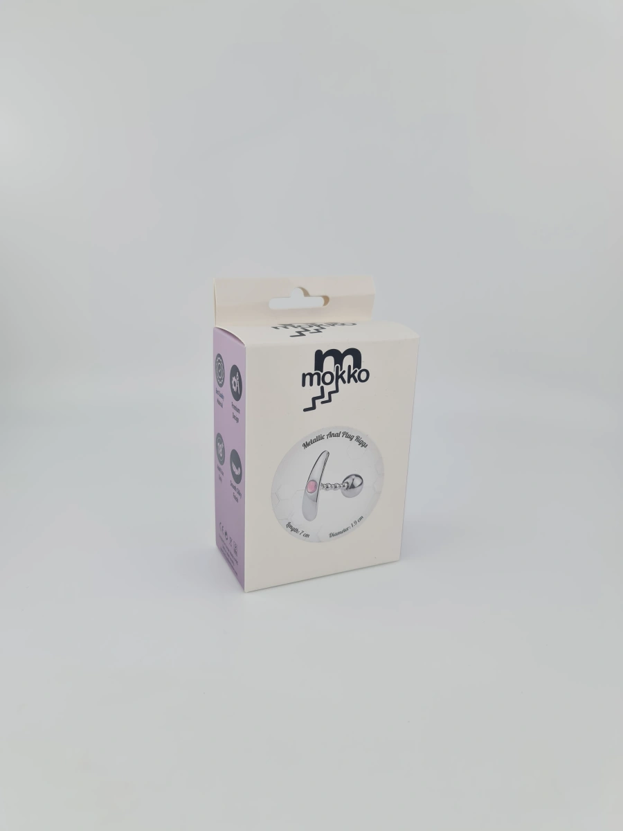 Dop Anal Metalic Riggs Small Flexibil Cristal Roz Mokko Toys, #5, Erotic24.ro