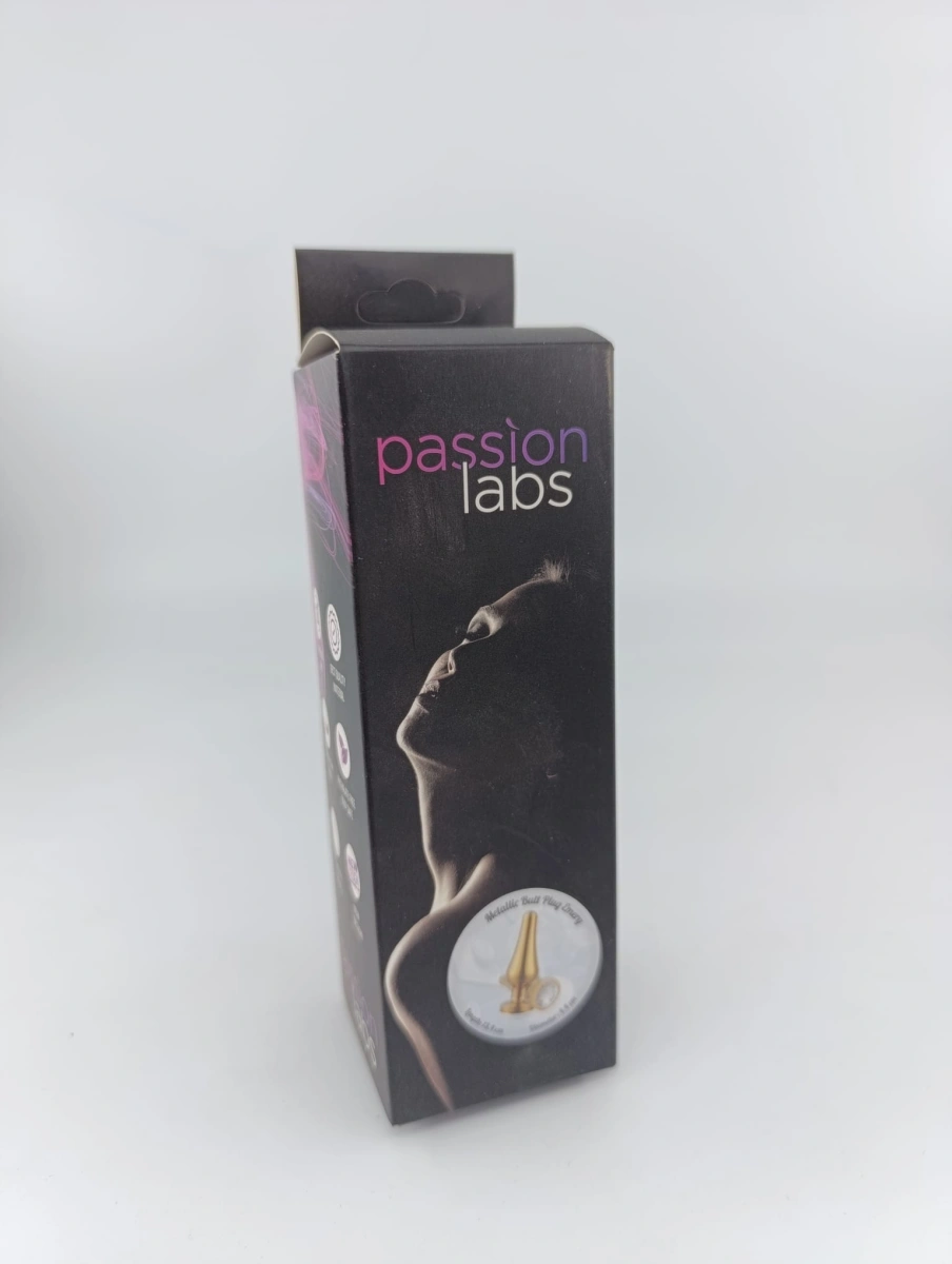 Dop Anal Emery Large Metalic Auriu Cristal Alb Passion Labs, Nr. 5, Erotic24.ro