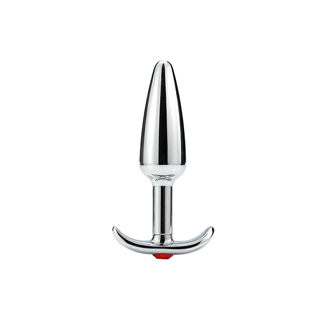 Dop Anal Metalic Anchor Base Cristal Rosu 10 cm Guilty Toys, #2, Erotic24.ro