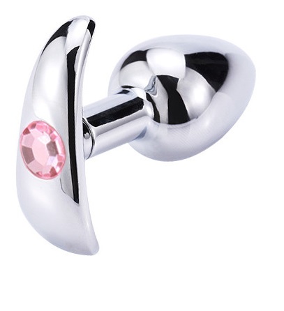 Dop Anal Metalic Small Anchor Base Cristal Roz 7 cm Mokko Toys, #1, Erotic24.ro