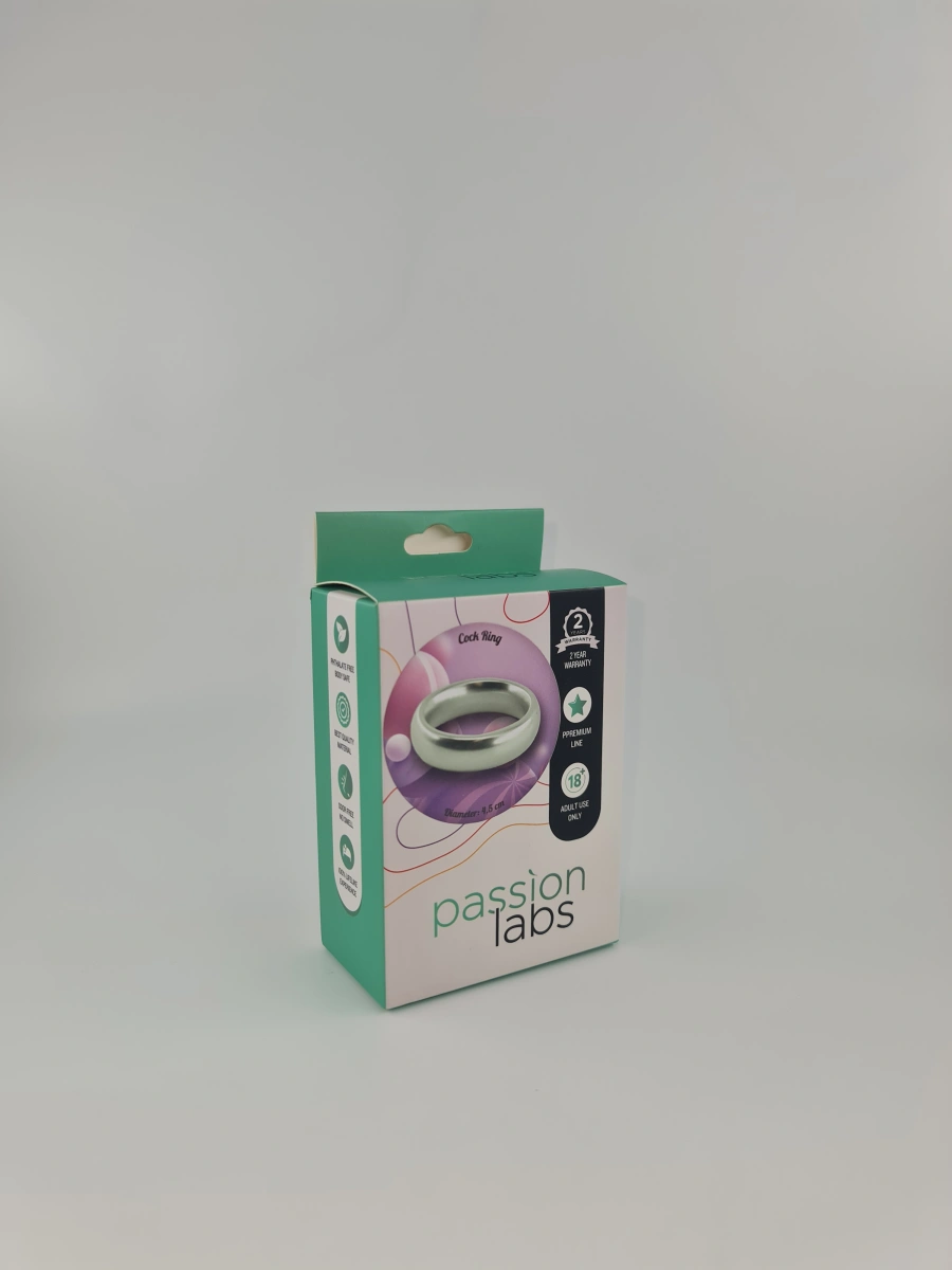 Inel de Penis Metalic Hercule Medium Argintiu Passion Labs, Nr. 3, Erotic24.ro