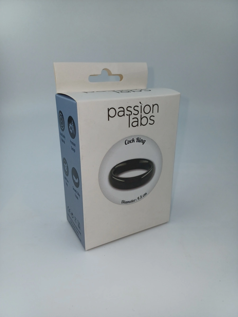 Inel de Penis Metalic Hercule Medium Negru Passion Labs, #3, Erotic24.ro