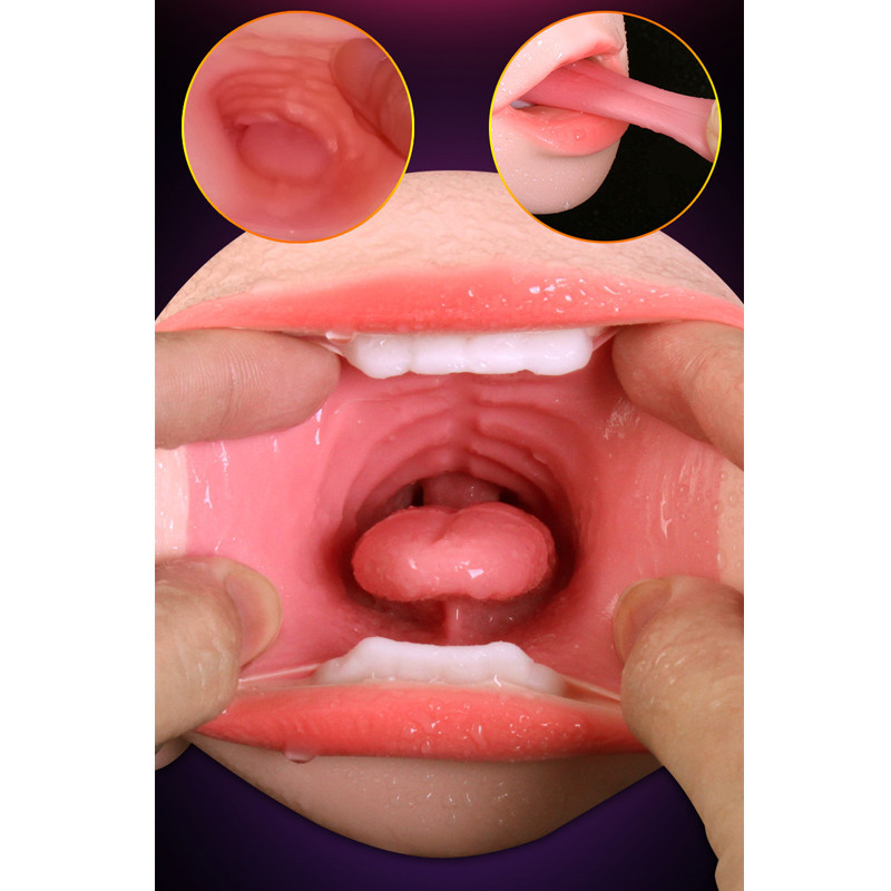 Masturbator Super Realist Dublu Mouth&Pussy Alb 25 cm Mokko Toys, #3, Erotic24.ro