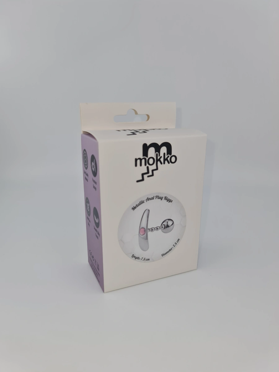 Dop Anal Metalic Riggs Medium Flexibil Cristal Roz Mokko Toys, #5, Erotic24.ro