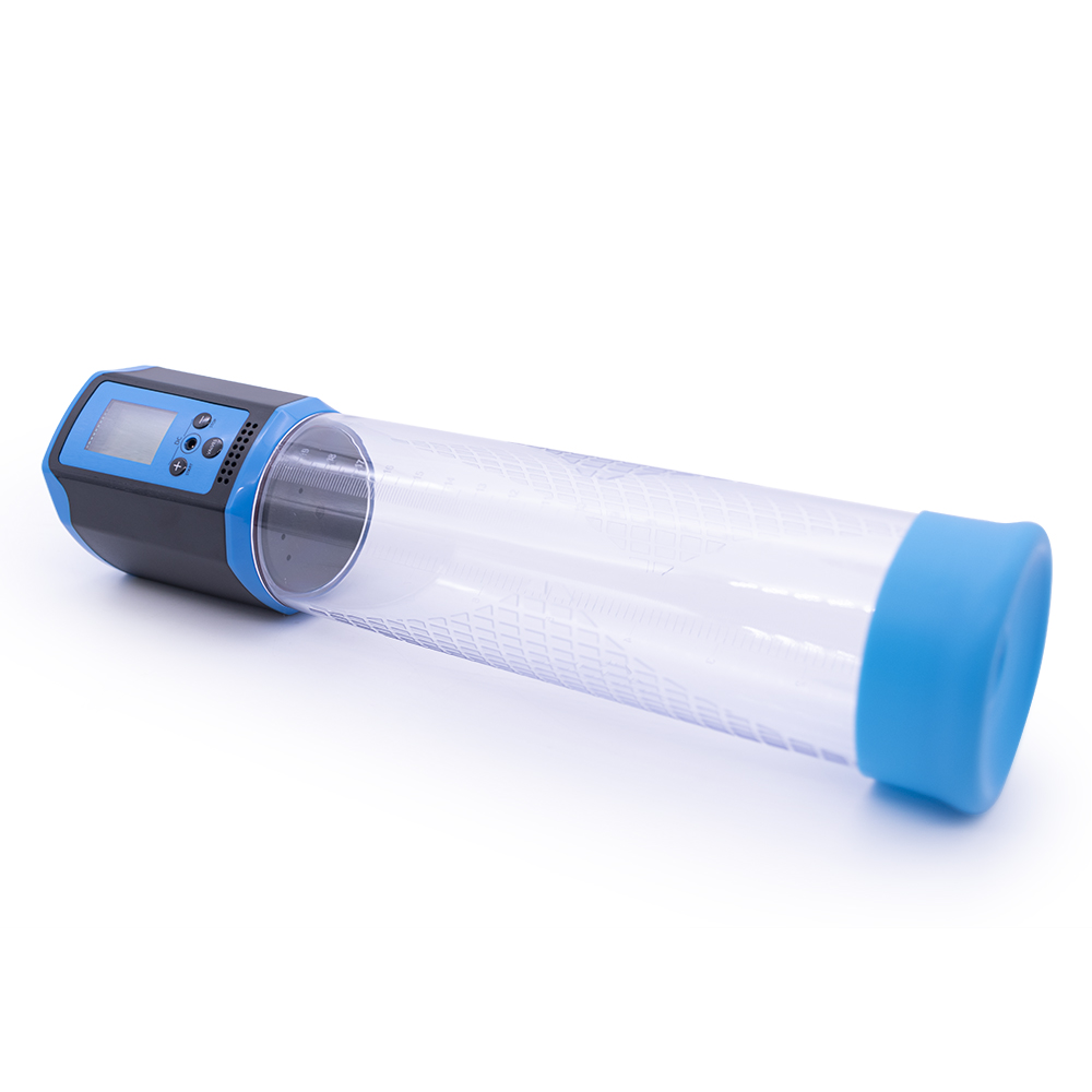 Pompa de Penis Electrica Ecran LCD 8 Intensitati Suctiune Reincarcare USB Albastru, #3, Erotic24.ro