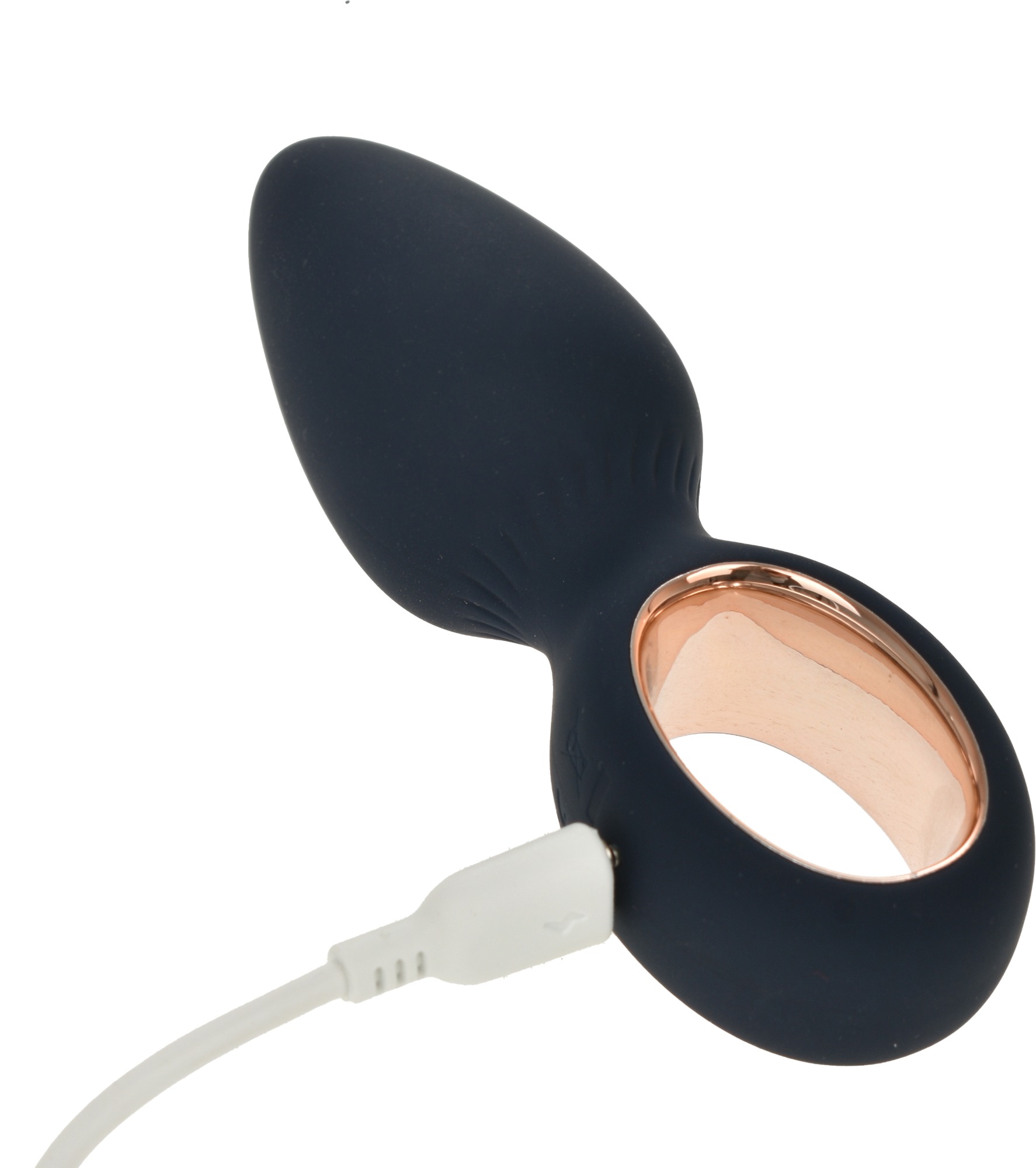 Dop Anal Mason, 10 Moduri Vibratii, Silicon, USB, Albstru Inchis, 11.5 cm, Guilty Toys, Backdoor Pleasure, #5, Erotic24.ro