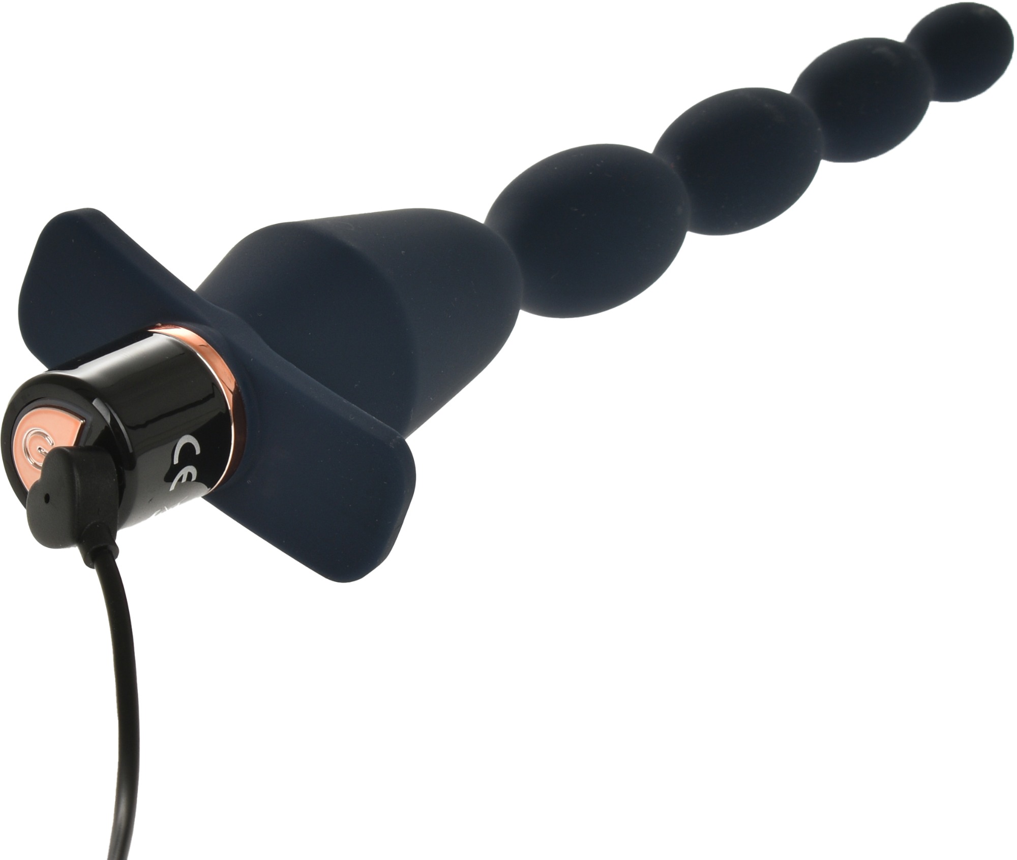 Bile Anale Buzz 10 Moduri Vibratii Silicon USB Albastru Inchis 21.5 cm Guilty Toys, Backdoor Pleasure, Nr. 4, Erotic24.ro