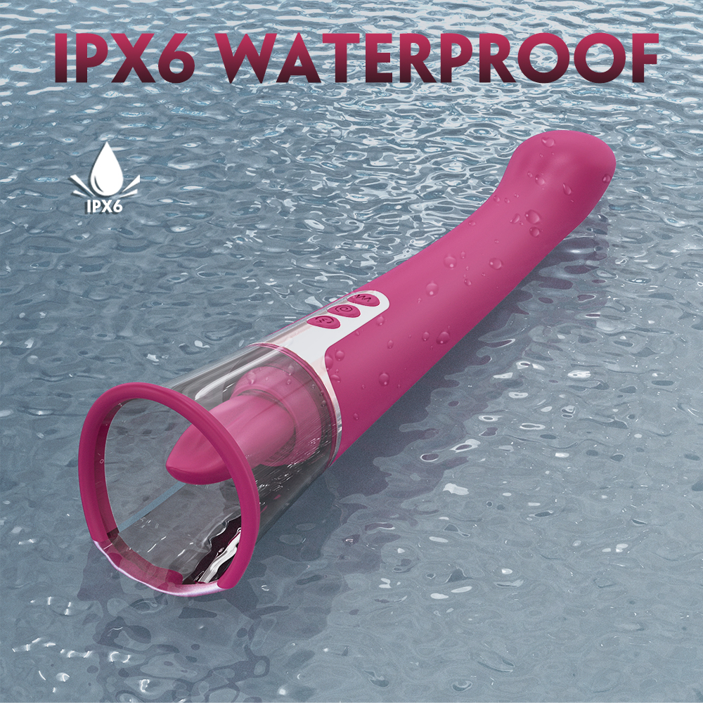 Stimulator Zeny Tripla Putere Pompa-Vibrator Clitoris-Vibrator Vaginal USB Silicon Rosu 26.7 cm, #8, Erotic24.ro