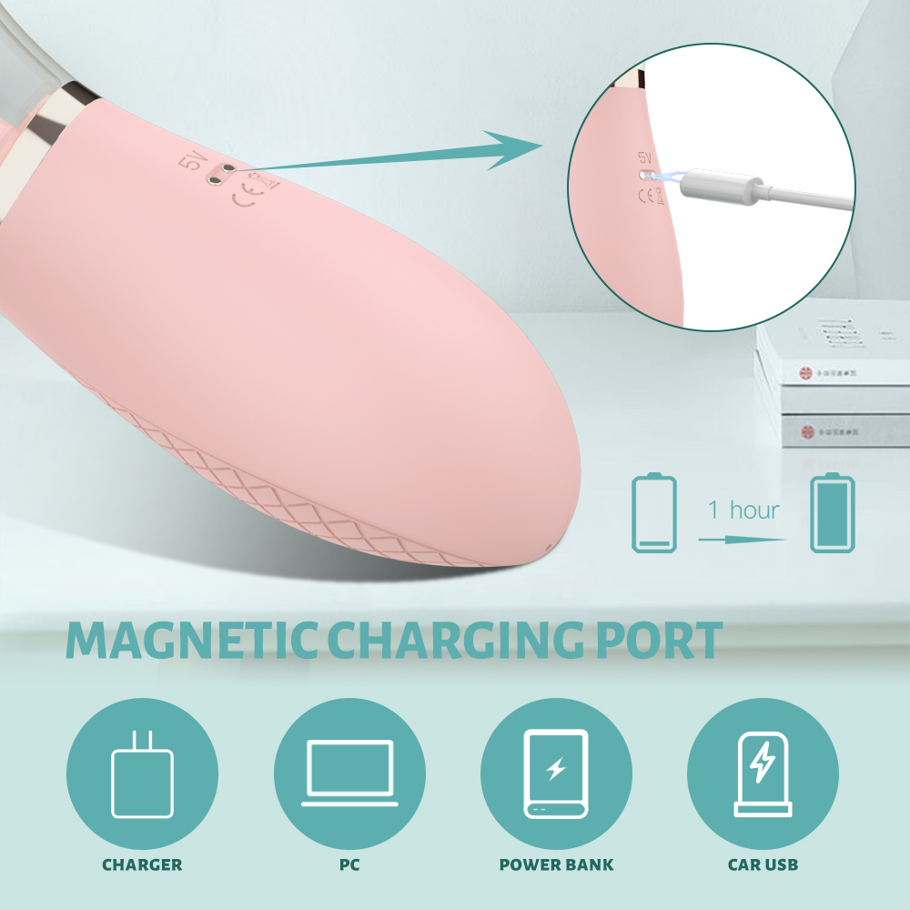 Stimulator Stola 12 Moduri Stimulatoare USB Silicon Roz 16.5 cm Moko Toys, #3, Erotic24.ro