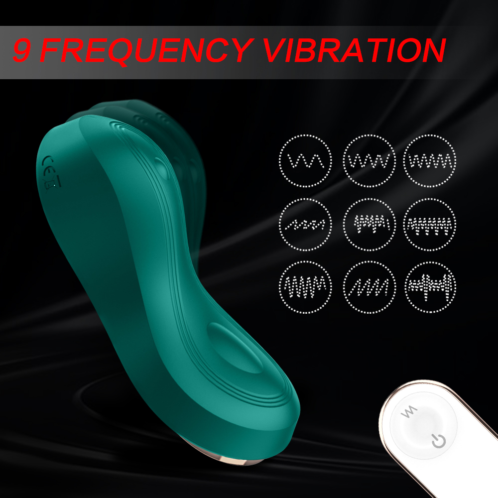 Vibrator Wearable Kadence Remote Control 9 Moduri Vibratii Silicon USB Verde 9.3 cm Passion Labs, Nr. 10, Erotic24.ro