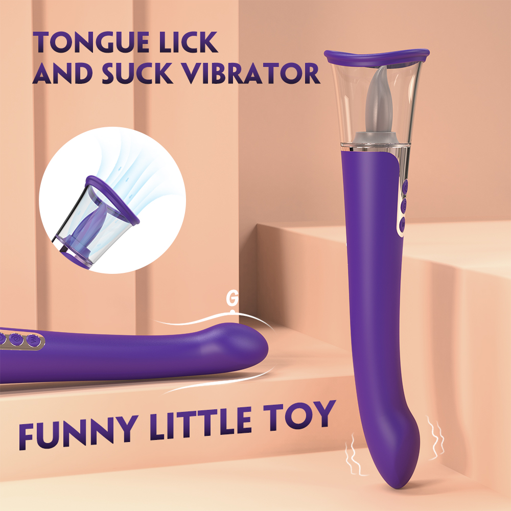 Stimulator Zeny Tripla Putere Pompa-Vibrator Clitoris-Vibrator Vaginal USB Silicon Mov 26.7 cm, Nr. 4, Erotic24.ro