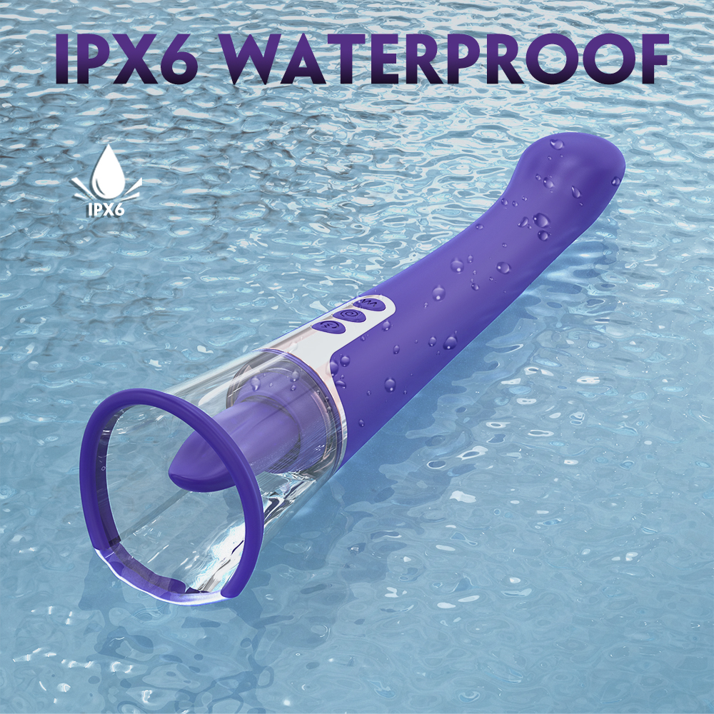 Stimulator Zeny Tripla Putere Pompa-Vibrator Clitoris-Vibrator Vaginal USB Silicon Mov 26.7 cm, Nr. 8, Erotic24.ro