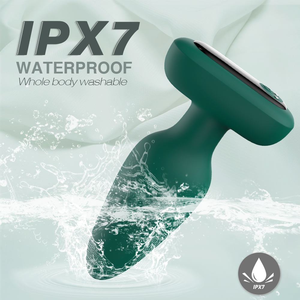 Dop Anal Zurel Remote Control 9 Moduri Vibratii Silicon USB Verde 12.2 cm Guilty Toys, Nr. 7, Erotic24.ro