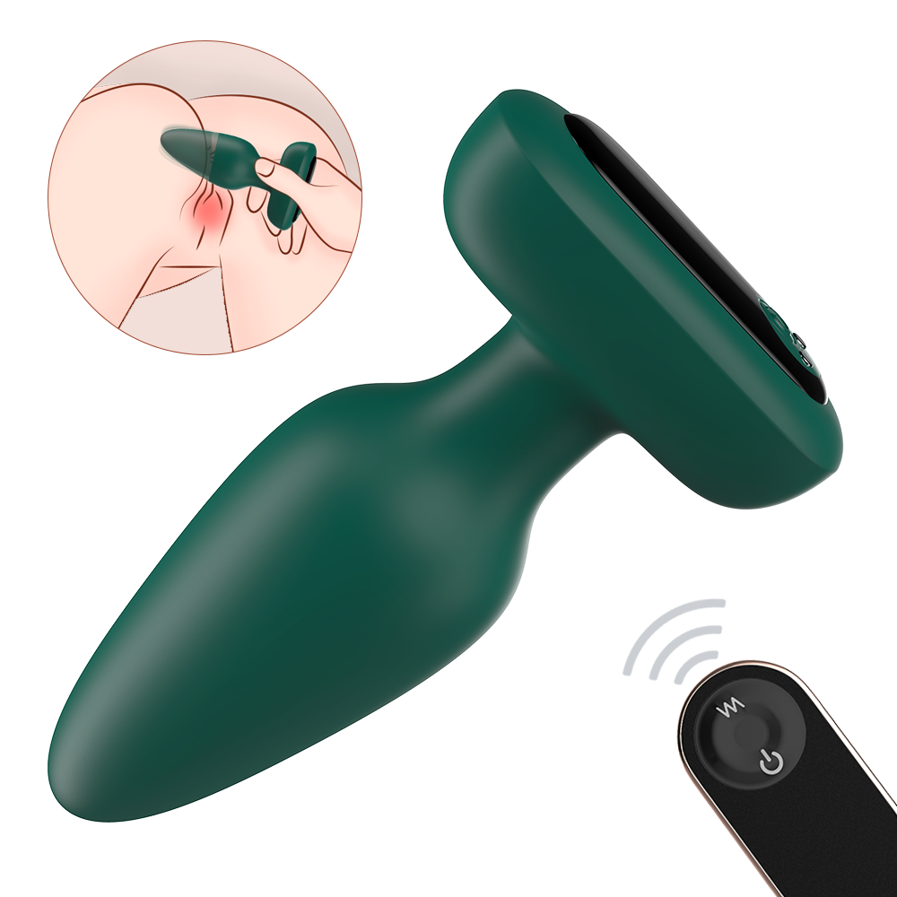Dop Anal Zurel Remote Control 9 Moduri Vibratii Silicon USB Verde 12.2 cm Guilty Toys, Nr. 1, Erotic24.ro
