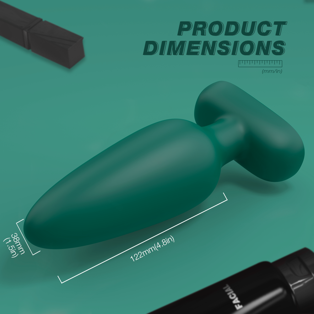 Dop Anal Zurel Remote Control 9 Moduri Vibratii Silicon USB Verde 12.2 cm Guilty Toys, Nr. 4, Erotic24.ro