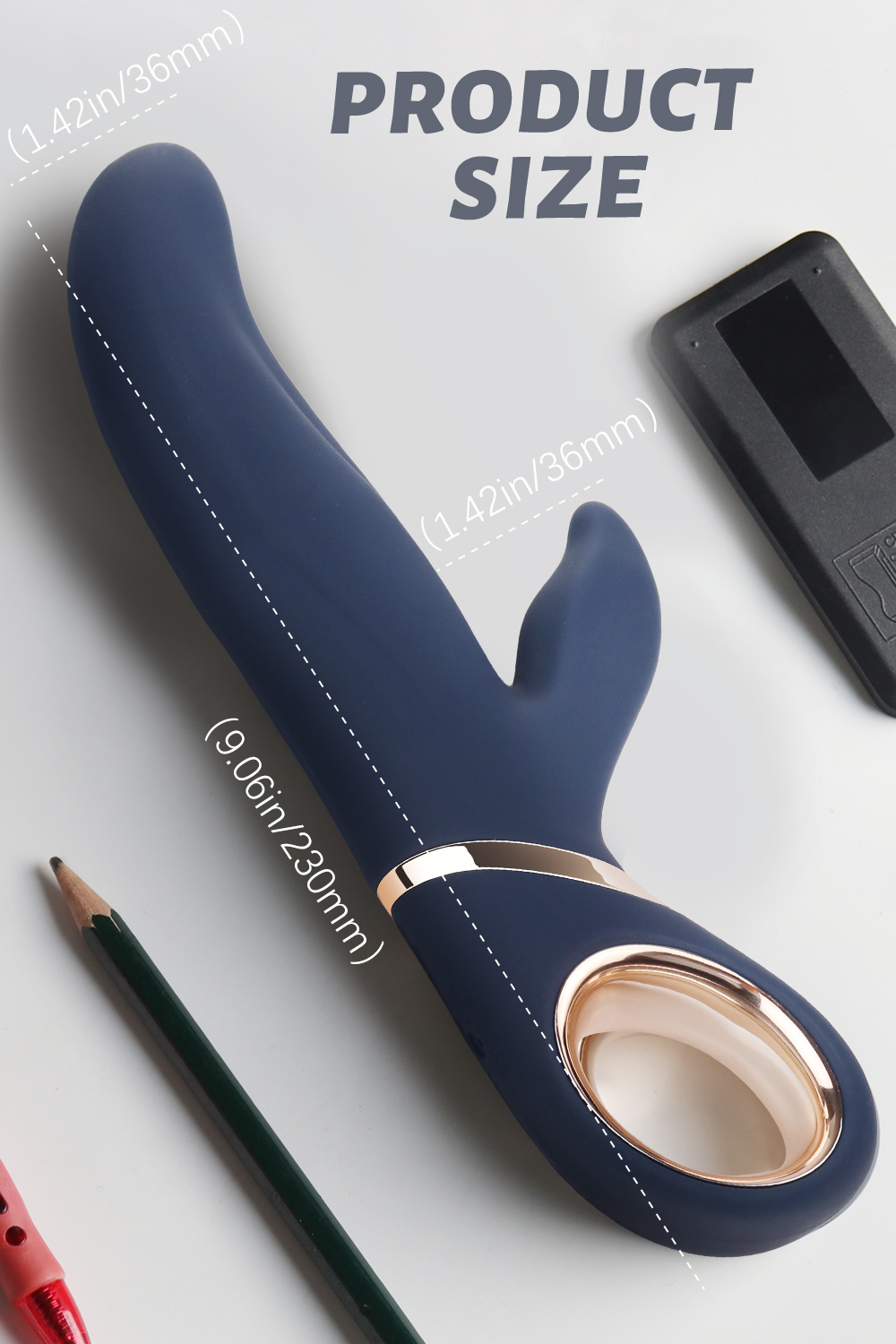 Vibrator Rabbit Dolphy 13 Moduri Vibratii Boost Mode USB Silicon Albastru Inchis 23 cm Mokko Toys, #8, Erotic24.ro