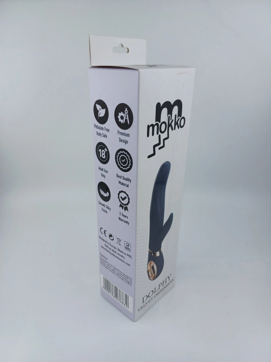 Vibrator Rabbit Dolphy 13 Moduri Vibratii Boost Mode USB Silicon Albastru Inchis 23 cm Mokko Toys, #10, Erotic24.ro