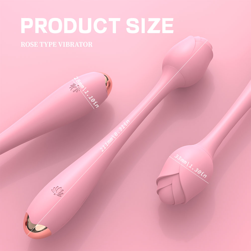 Vibrator Bendable Romance, 9 Moduri Vibratii, USB, Silicon, Roz, 22 cm, Passion Labs, Rose Collection, #7, Erotic24.ro