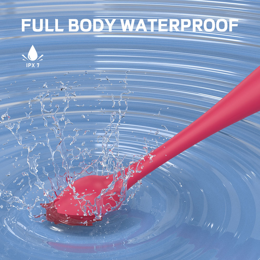 Vibrator Bendable Romance, 9 Moduri Vibratii, USB, Silicon, Rosu, 22 cm, Passion Labs, Rose Collection, #3, Erotic24.ro