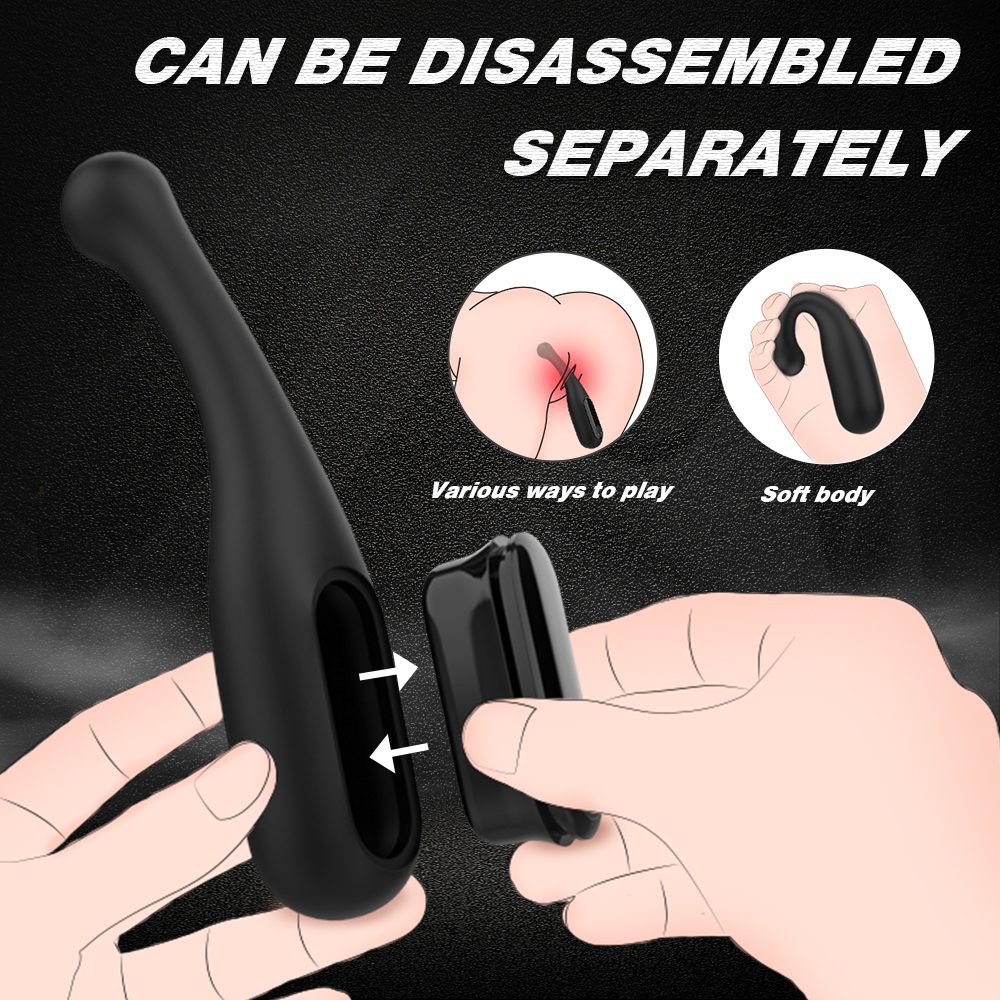 Stimulator Priko 9 Moduri Vibratii USB Silicon Negru 12.7 cm Passion Labs, #2, Erotic24.ro