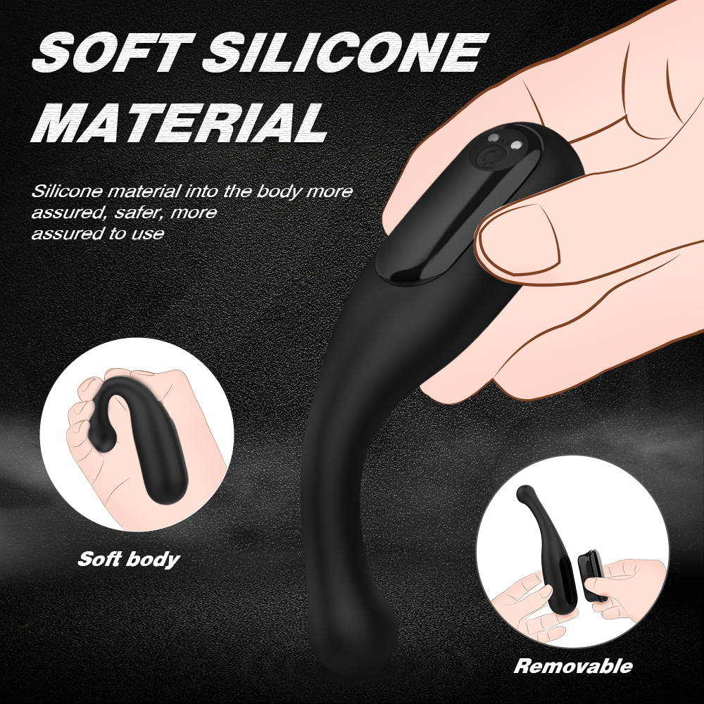 Stimulator Priko 9 Moduri Vibratii USB Silicon Negru 12.7 cm Passion Labs, #7, Erotic24.ro