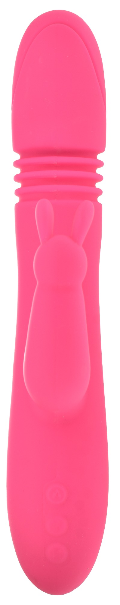Vibrator Rabbit Thrusting&Vibrating, Silicon, USB, Roz, 22 cm, Mokko Toys, Nr. 4, Erotic24.ro