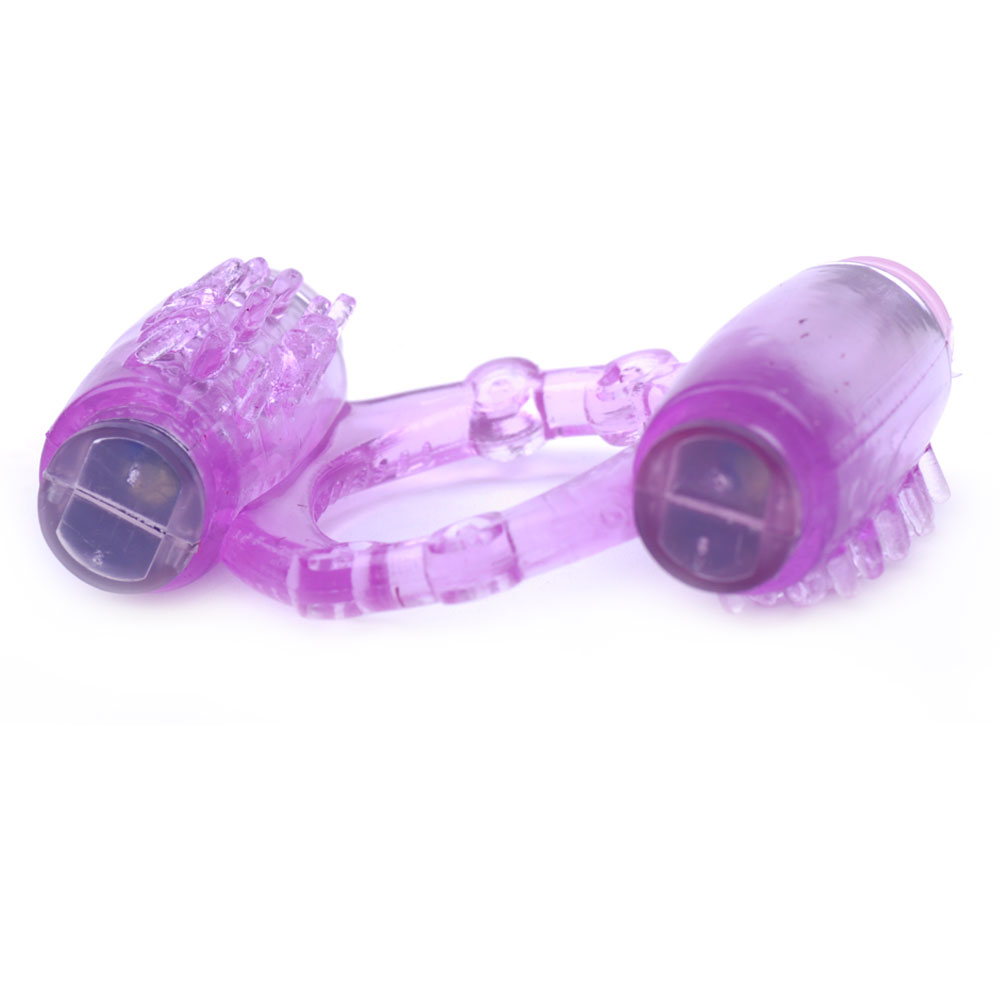 Inel Stimulator Double Vibe Purple Guilty Toys, Nr. 2, Erotic24.ro