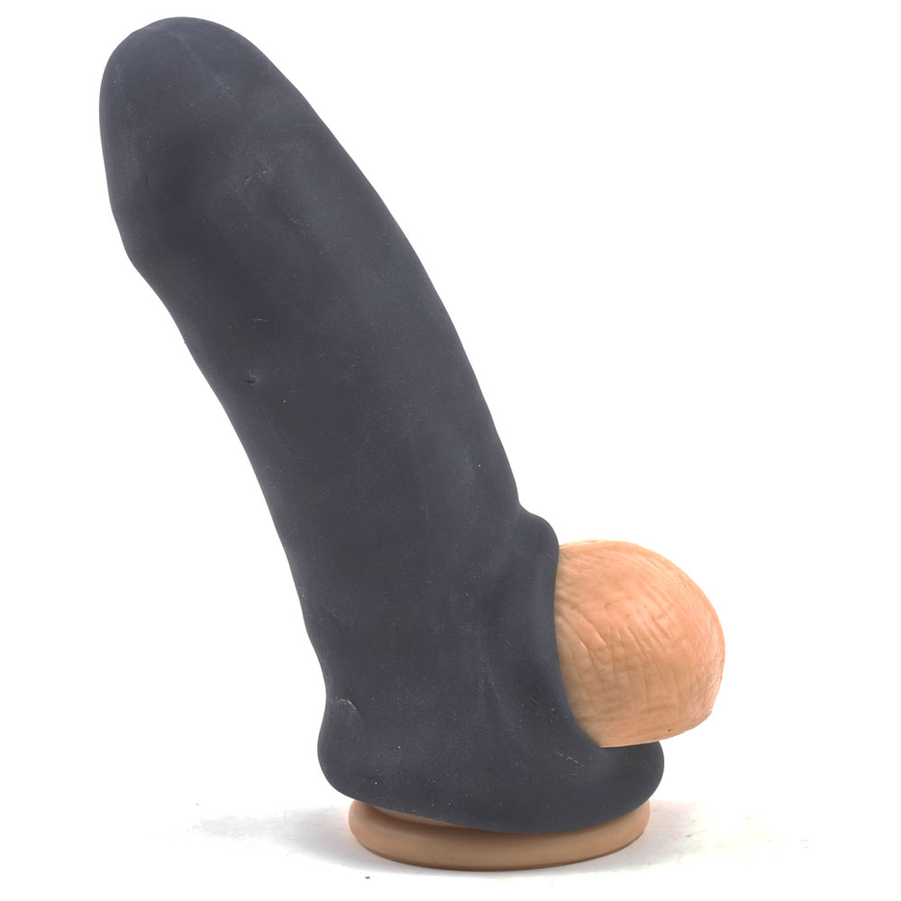 Prelungitor Penis TPE Extra Soft Negru Passion Labs, Nr. 1, Erotic24.ro