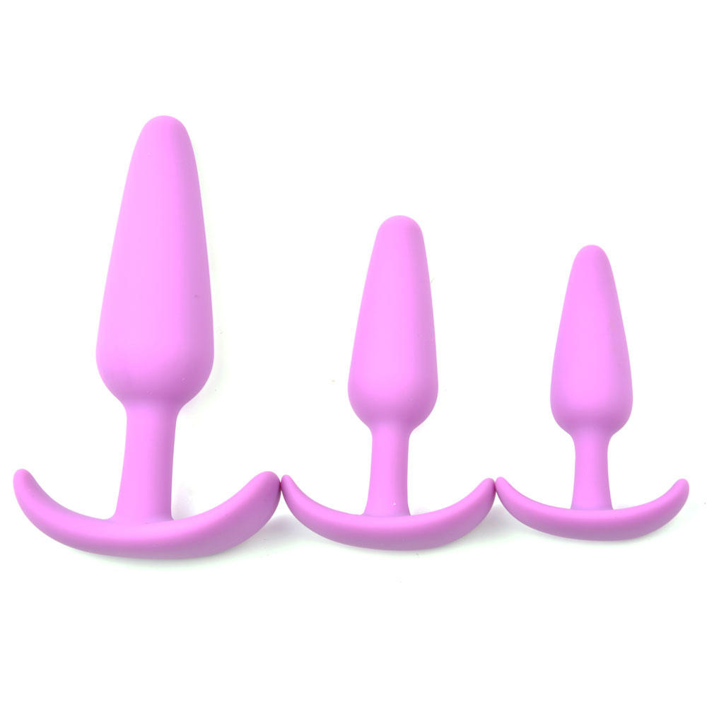 Set 3 Dopuri Anale Buttplug Kit Mov Passion Labs, Nr. 1, Erotic24.ro