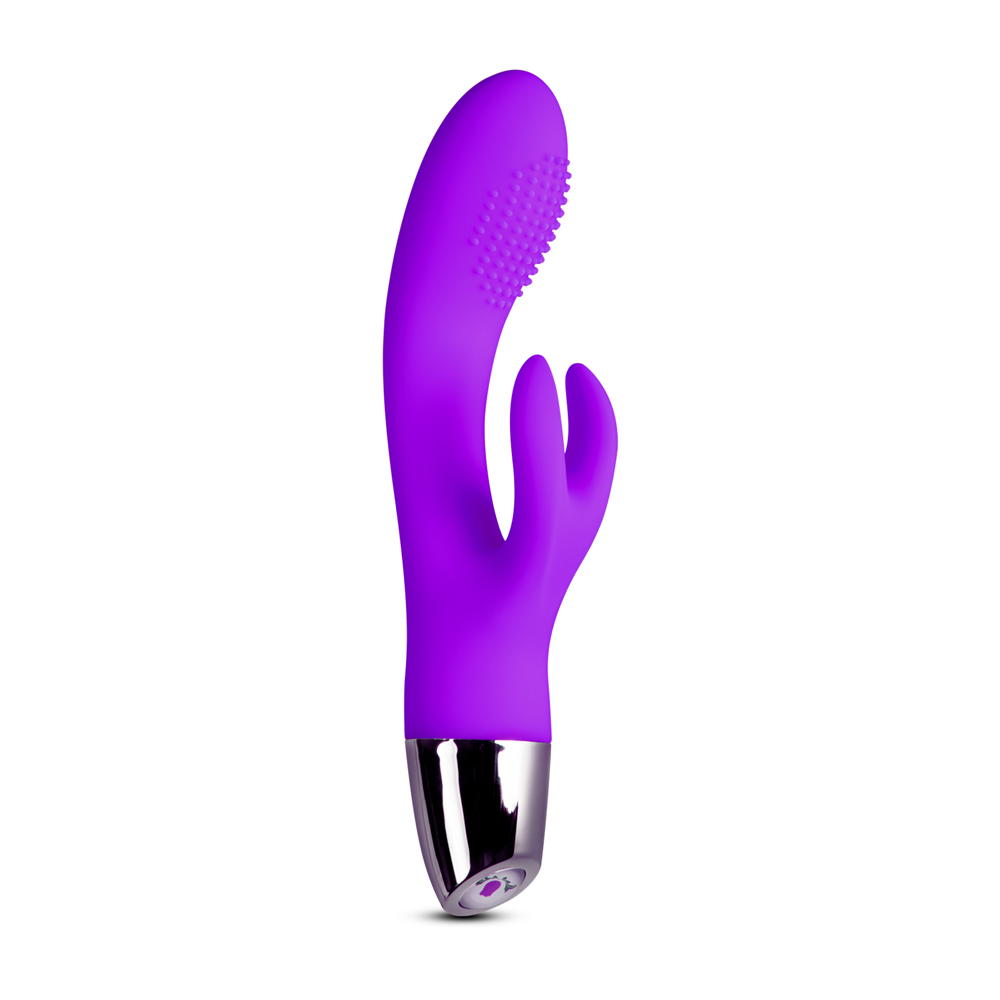 Vibrator Rabbit Benny 10 Moduri Vibratii Silicon USB Mov 20 cm Guilty Toys