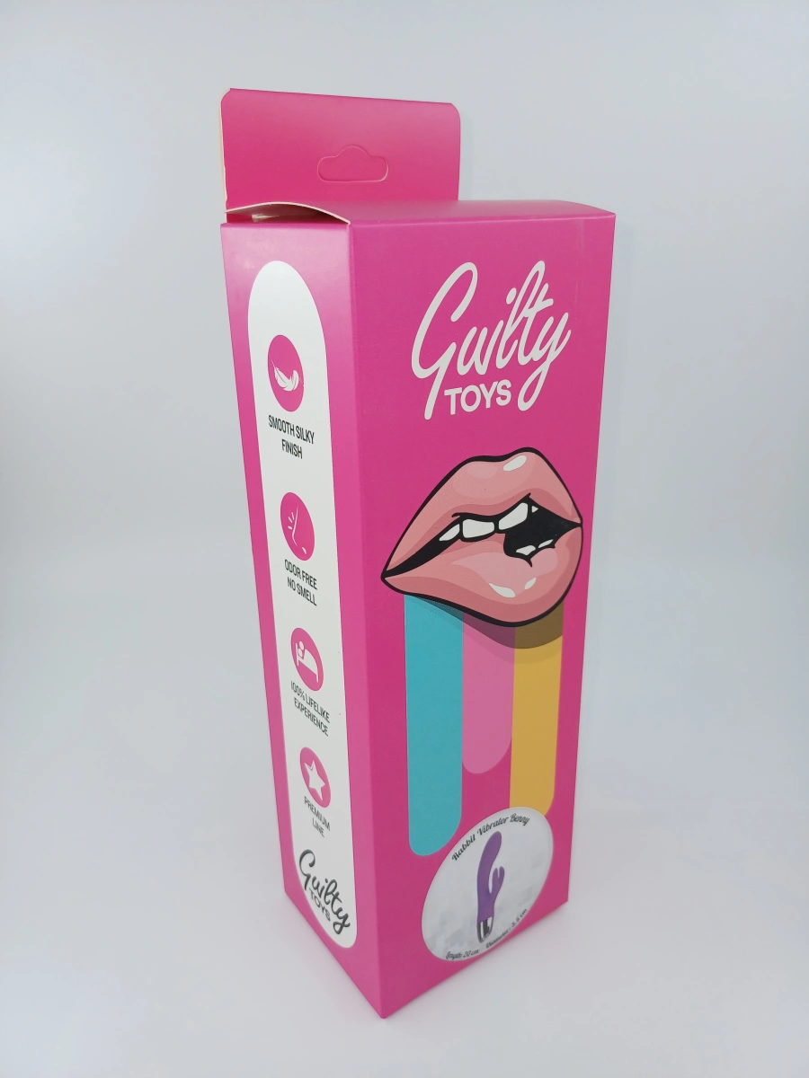 Vibrator Rabbit Benny 10 Moduri Vibratii Silicon USB Mov 20 cm Guilty Toys, #6, Erotic24.ro